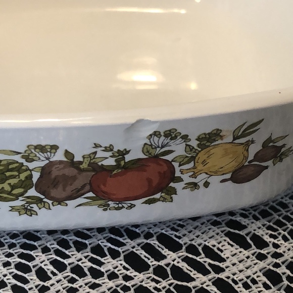 Lot of 3 "Spice of Life" Casserole Dishes and Pyrex Glass Container - Picture 7 of 10